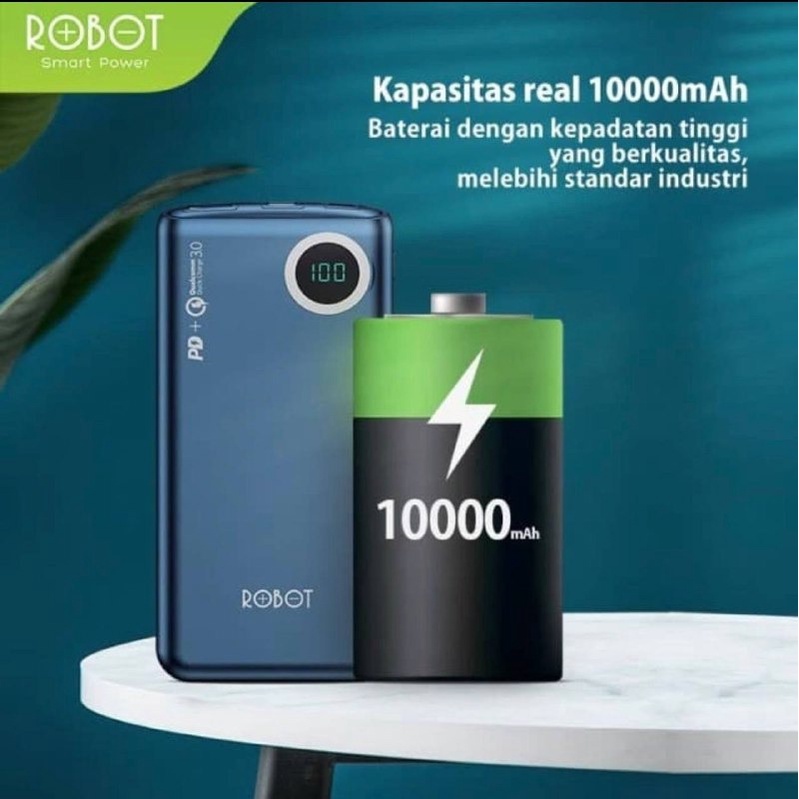 IMPORT - Powerbank Robot RT100Q  RT180 10000mAh Two Way Quick Charger