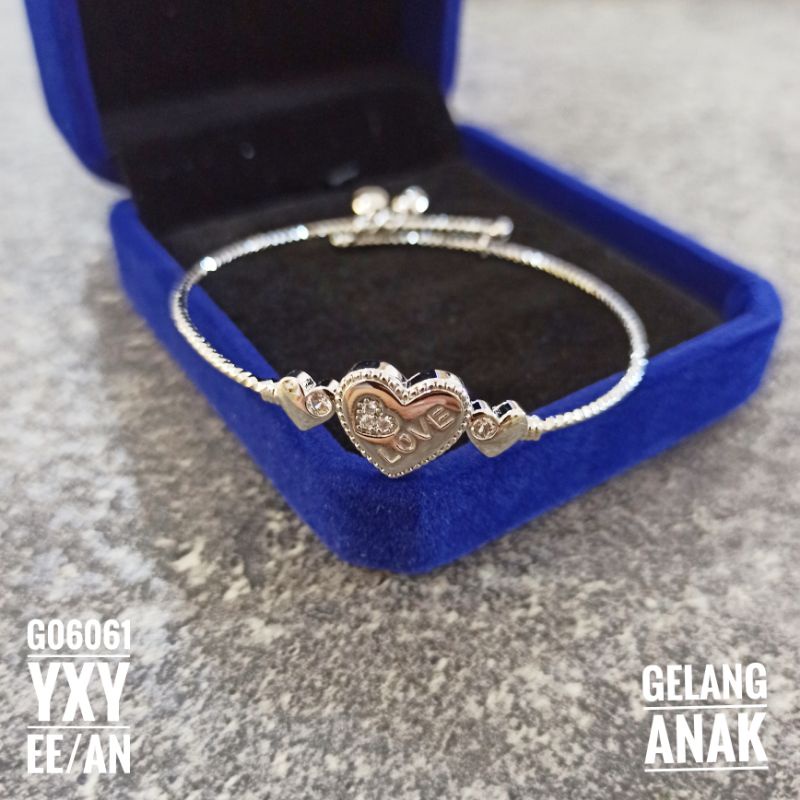 Gelang Yaxiya Anak Love Silver G06061