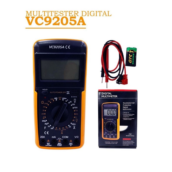 Jual Multimeter Digital Multitester Sunshine CHY Digital Meter DT9205A