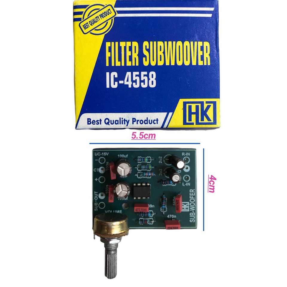 KIT FILTER SUBWOOFER IC - 4558 kit filter sub ic JRC 4558 HK