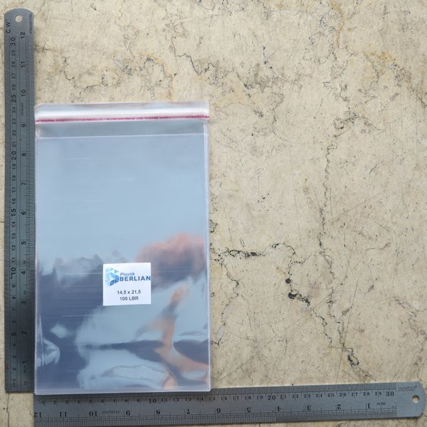 

Order Langsung Plastik OPP 14.5X21.5 CM Lem atau Seal Tebal 20 Mic Diskon