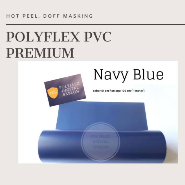 POLYFLEX PVC KOREA WARNA NAVY BLUE/DONKER TERMURAH