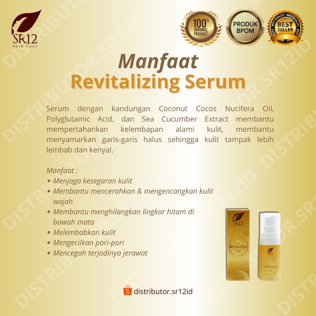 Revitalizing Serum SR12 Serum Wajah Bopeng dan Lingkar Mata Panda Menyamarkan Garis Halus