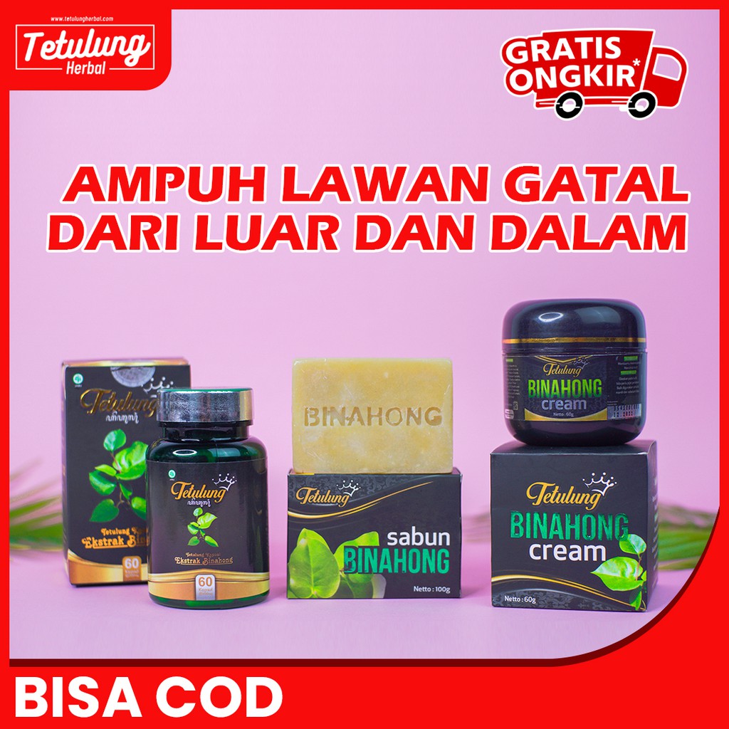 PAKET OBAT GATAL MENAHUN TERBAIK 1 BOTOL KAPSUL, 1 SABUN DAN 1 SALEP BINAHONG 60gr [SUDAH BPOM]