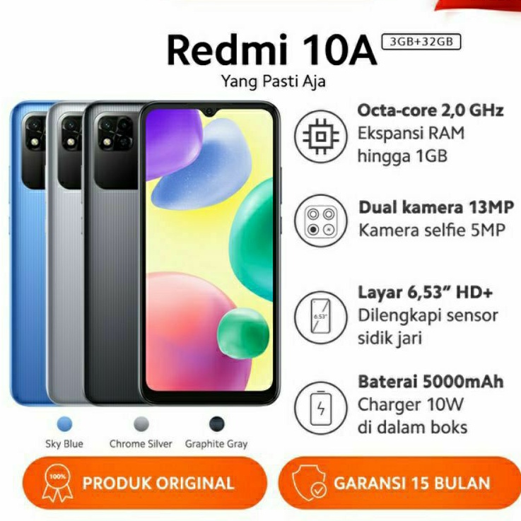 Hp Xiaomi Redmi 10A 3/32Gb 3/64GbGaransi Resmi