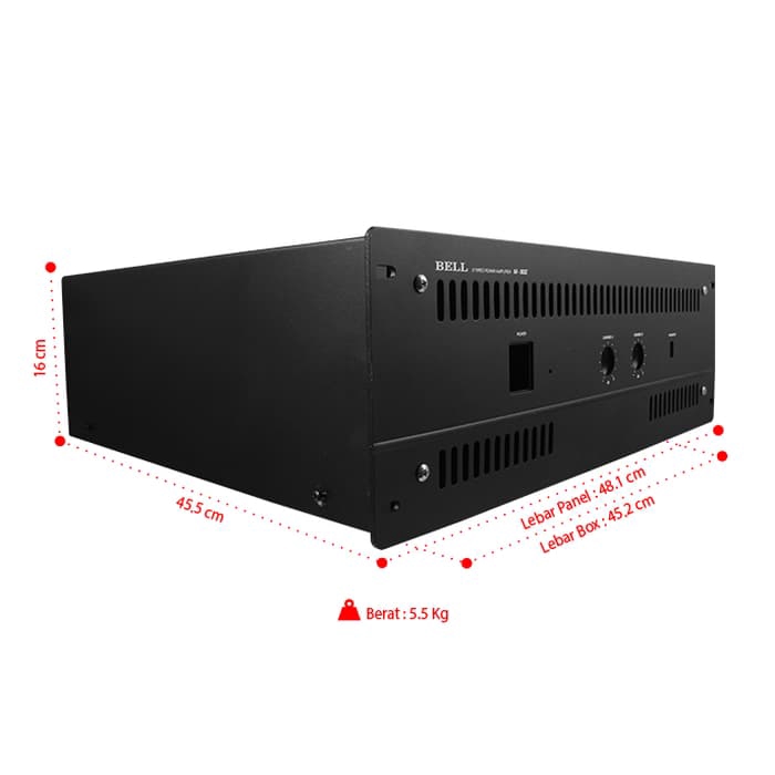 Box Power Amplifier M-900 M900 M 900 Box Amply M-900 Kotak Kosong Bell Ampli