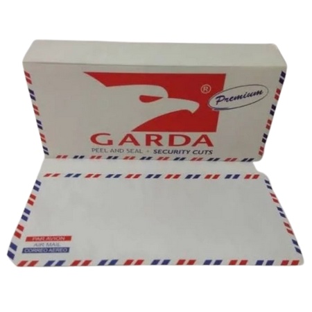 ( Pak 100 Lembar ) AMPLOP MERAH PUTIH - MERPATI POLOS KECIL / GARDA 104 / 90 PUTIH POLOS / AIRMAIL - WHITE ENVELOPE LETTER