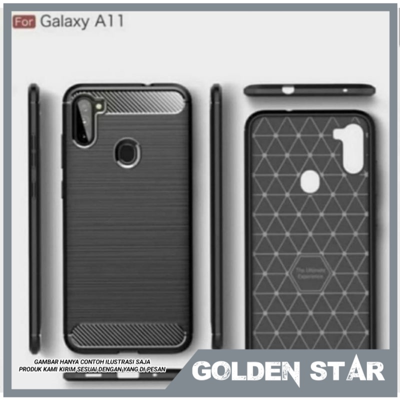 Samsung A11 M11 A52 4G/5G A8+ J4 2018 SOFTCASE SLIM FIT CARBON IPAKY SILICON HITAM CASE HP