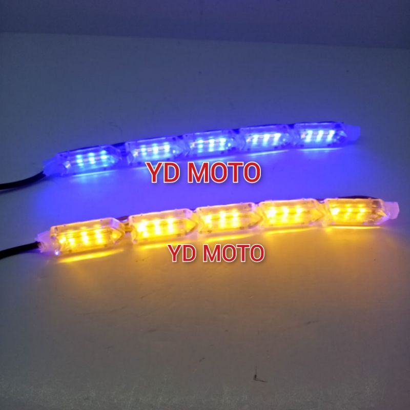 Lampu LED DRL Running 2 warna 15cm DRL alis crystal sen&senja