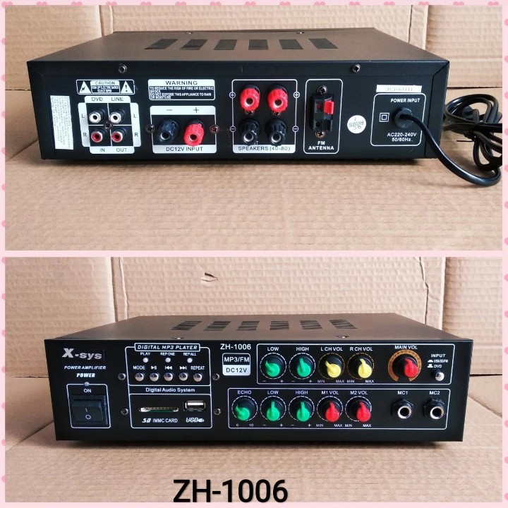 Amplifier Karaoke X-SYS ZH 1005-ZH 1006 Bluetooth USB Amplifier x sys ZH1005 ZH 1006