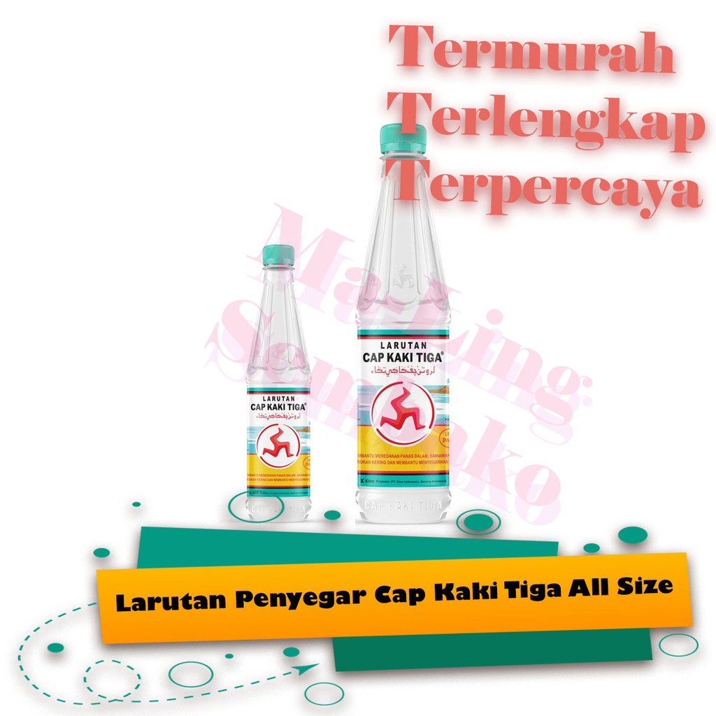 

LARUTAN CAP KAKI TIGA PENYEGAR PUTIH BOTOL, Minuman, Isotonic, Penyegar