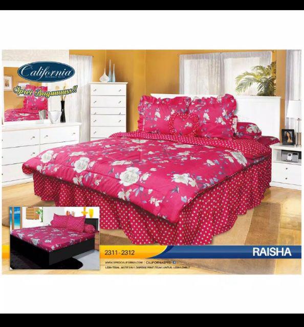 Sprei California King Motif Raisha (pink)