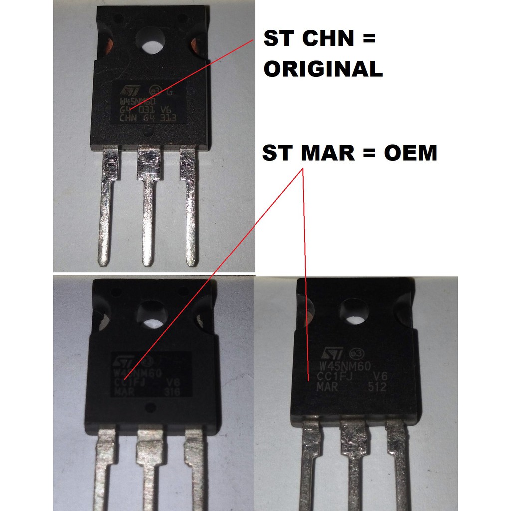 45NM60 STW45NM60 W45NM60 N-CHANNEL Mosfet NOS