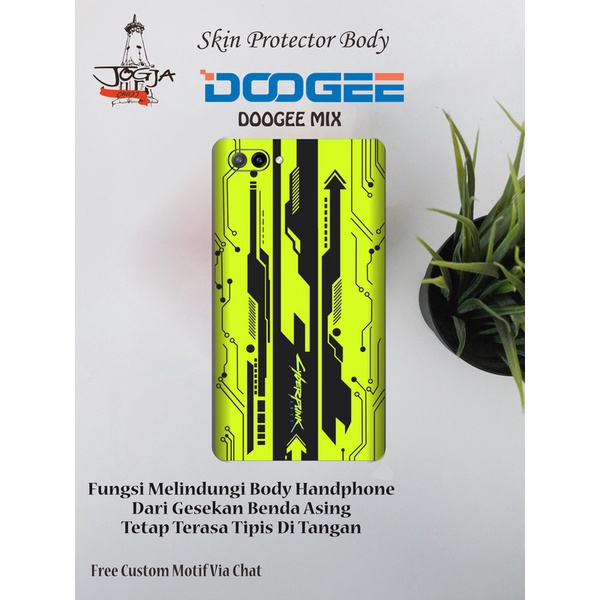 Dapat 2pcs Garskin HP Doogee MIX Motif cyber - Free custom Motif