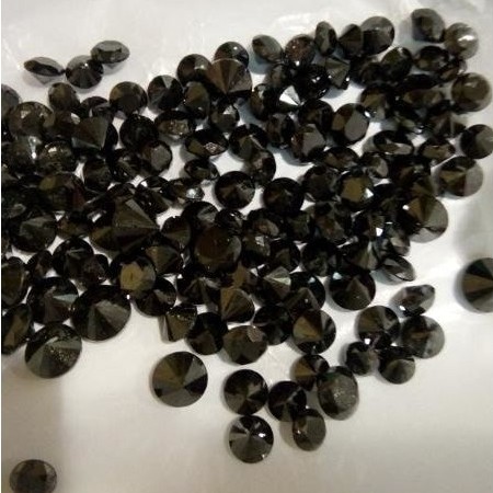 Natural Black Diamond Berlian Hitam Eropa ASLI ORI 100% Tabur 2.3 mm GUGUR 20 Bukan Berlian Banjar