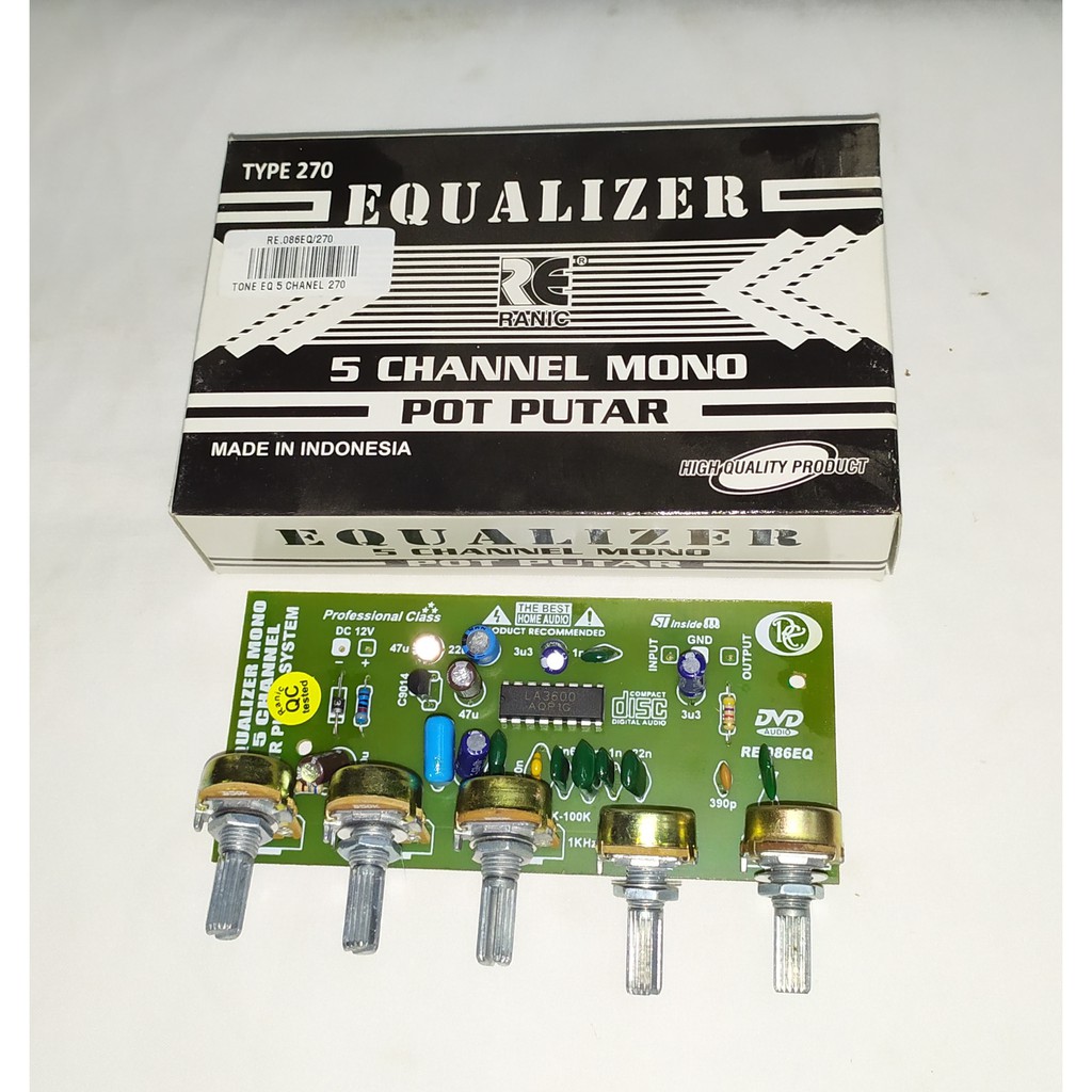 Kit Ranic Kit EQUALIZER 5 Channel Mono Potensio Putar- RE.086EQ/270