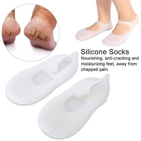 Sepasang Bantalan Pelindung Tumit Kaki Silikon Gel Anti Lecet Sepatu Wanita Pria Sepatu Olahraga Shoes Pad Insole Cushion Pengganjal Sepatu Shock Absorb Pain Relief Protective Heel Cracked Skin