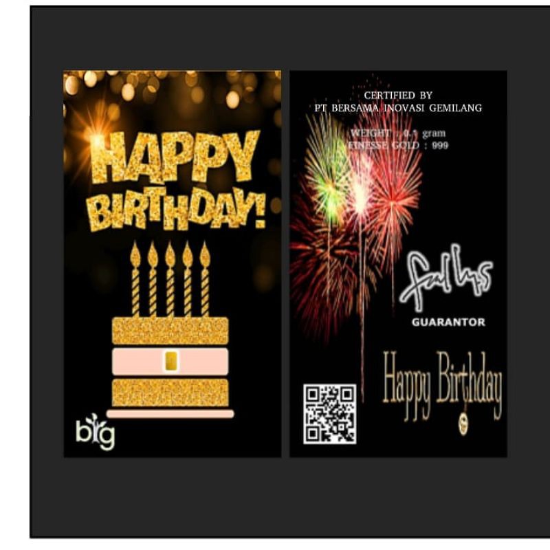 

big gold birthday 0.1 gram