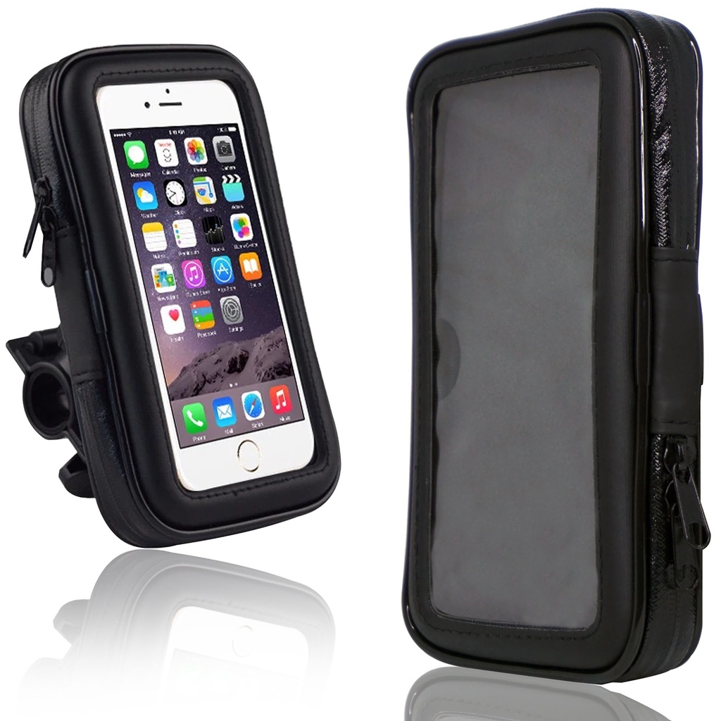 Phone Holder Hp Motor / Sepeda GPS Waterproof (Anti Air) Plastik di Stang Diameter 4.3 inch | 5.5 inch | 6.3 inch