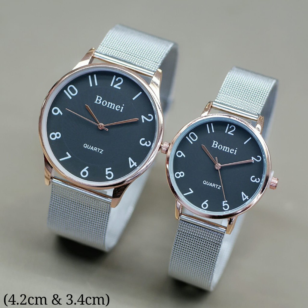 JAM TANGAN COUPLE BOMEI TALI PASIR ORIGINAL
