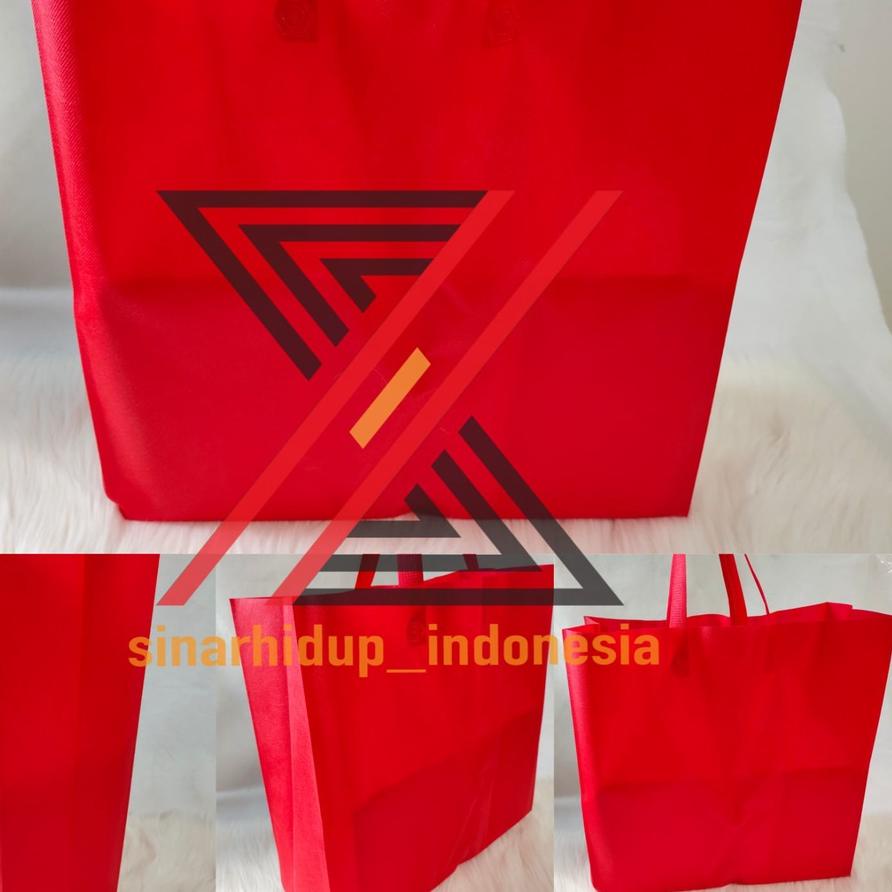 

Terjangkau - Tas Kain SPUNBOND Tali Goodie Bag Uk 40 x 50 JUMBO Per Lusin ..