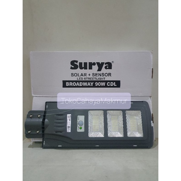 Lampu Jalan PJU Led Solar Cell+Sensor 90w 90watt Broadway Tenaga Surya