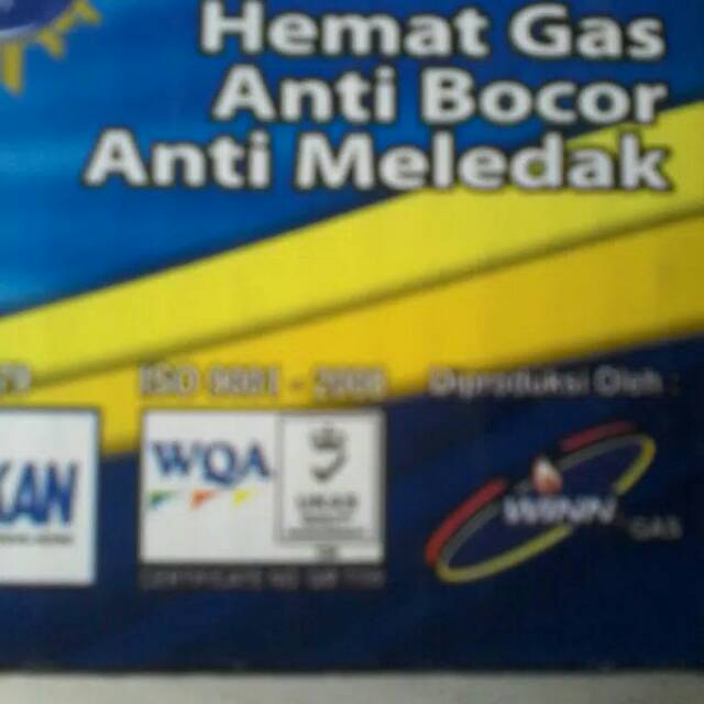 Regulator silver gas anti meledak dan selang gas lpg 3 lapis