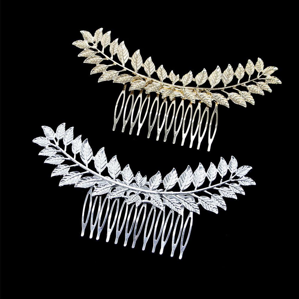 NEEDWAY Needway Sisir Rambut tiara Inserting Wedding Leaves shape Headwear Wedding tiara Hiasan Kepala Jepit Rambut