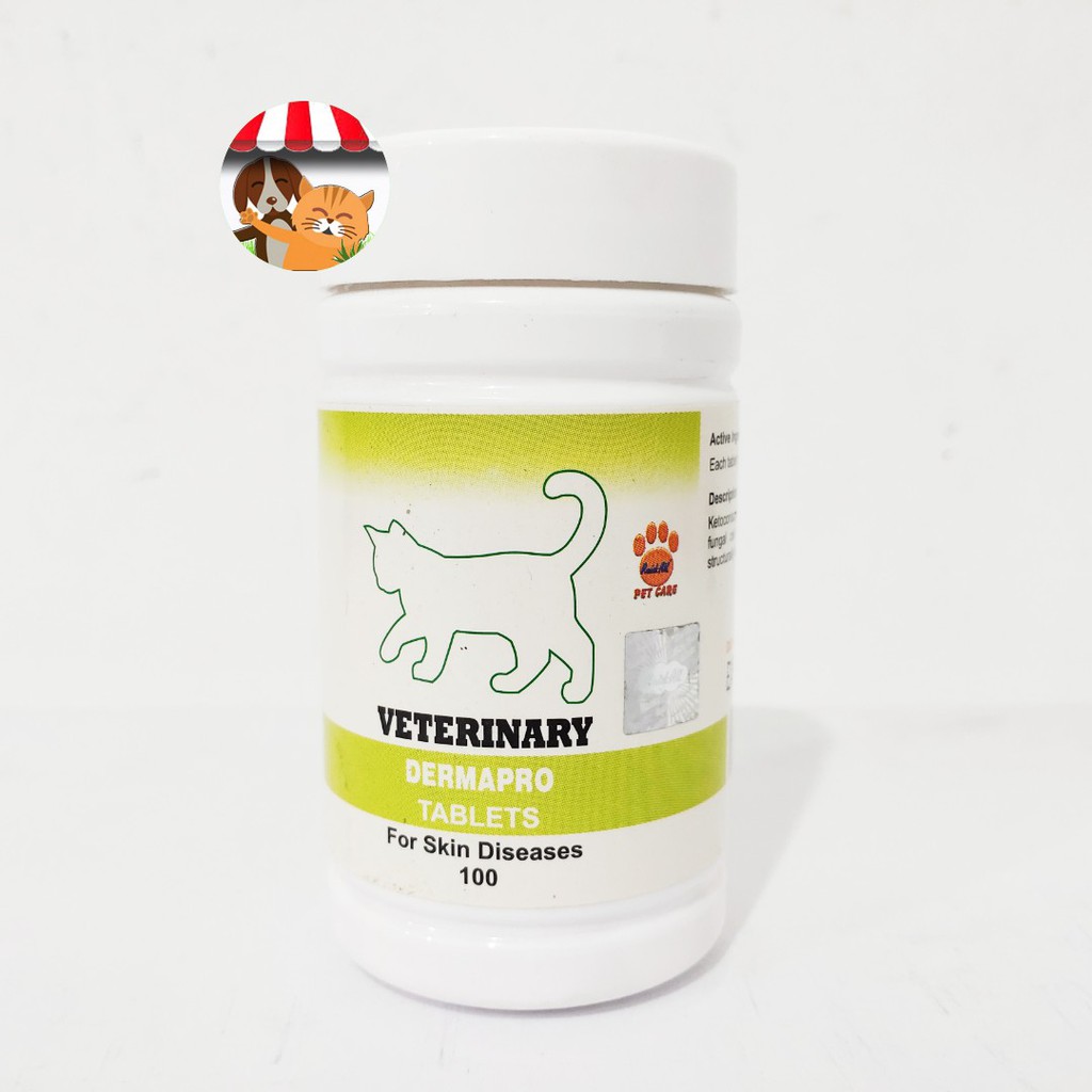 Veterinary Dermapro Tablet - Obat Scabies Kucing - Obat Jamur Kucing Raid All