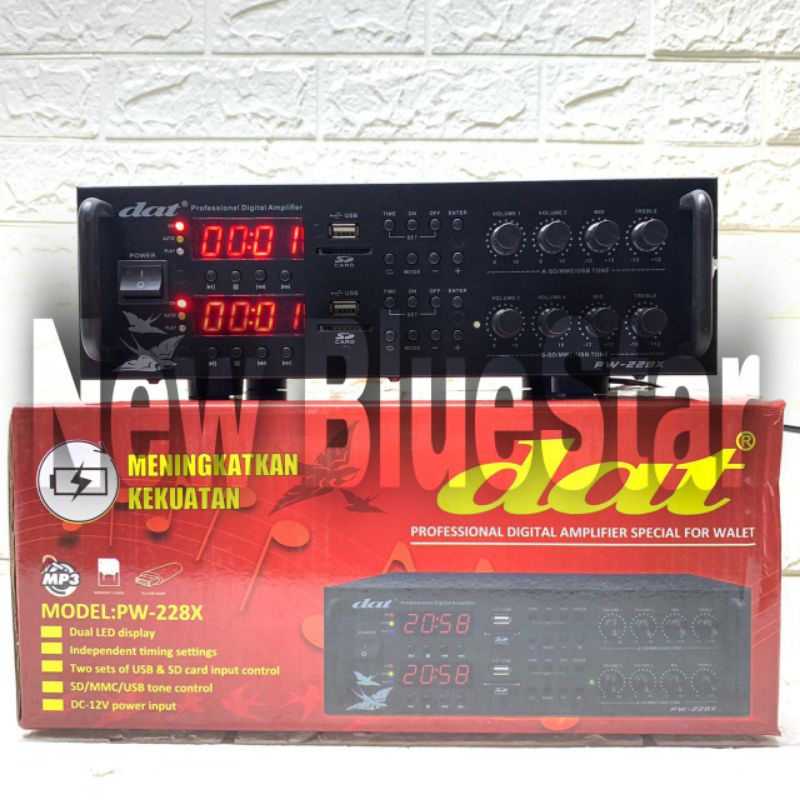 Amplifier Walet Dat PW 228X Original Timer Digital Charger Aki - Mesin Panggil Walet