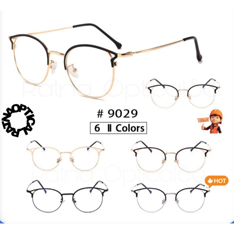 Kacamata Wanita oval RO9029,Gratis Lensa Photocromic Antiradiasi Minus Cyl