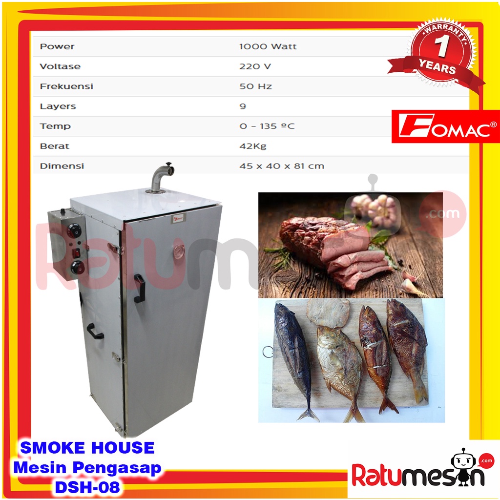 Smoke House / Mesin Pengasap Daging & Ikan 9 Layers DSH-08 FOMAC