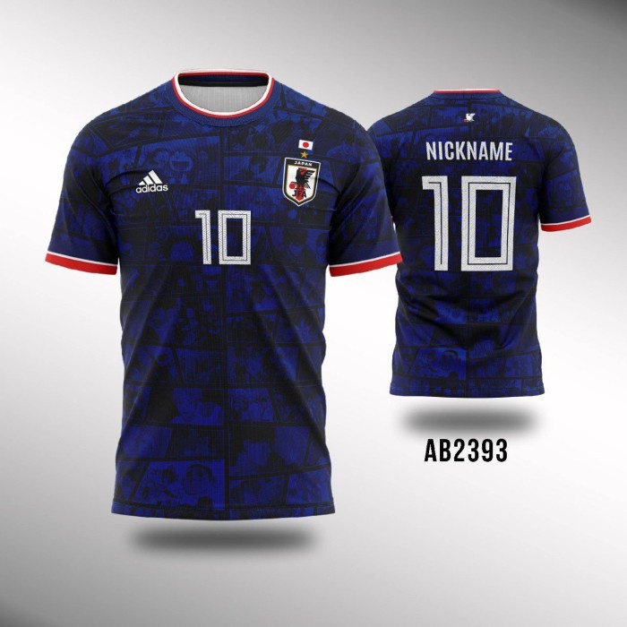 Baju Jersey Timnas Jepang Fantasy Kit Anime Version AB2393, - AB2393, XS