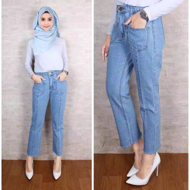 PROMO CELANA  BOYFRIENDS BAGGY  JEANS  CELANA  WANITA 