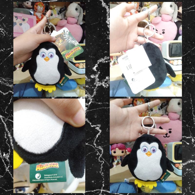 Gantungan kunci Keyring Bagcharm Pinguin Madagascar Official Ori
