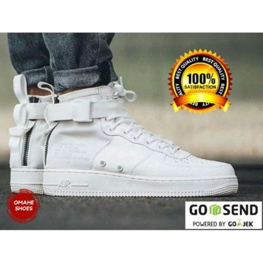 Nike Air Force 1 Mid Off White UA Version Sepatu Pria Sneakers Pria Sepatu Sekolah Sepatu Kuliah