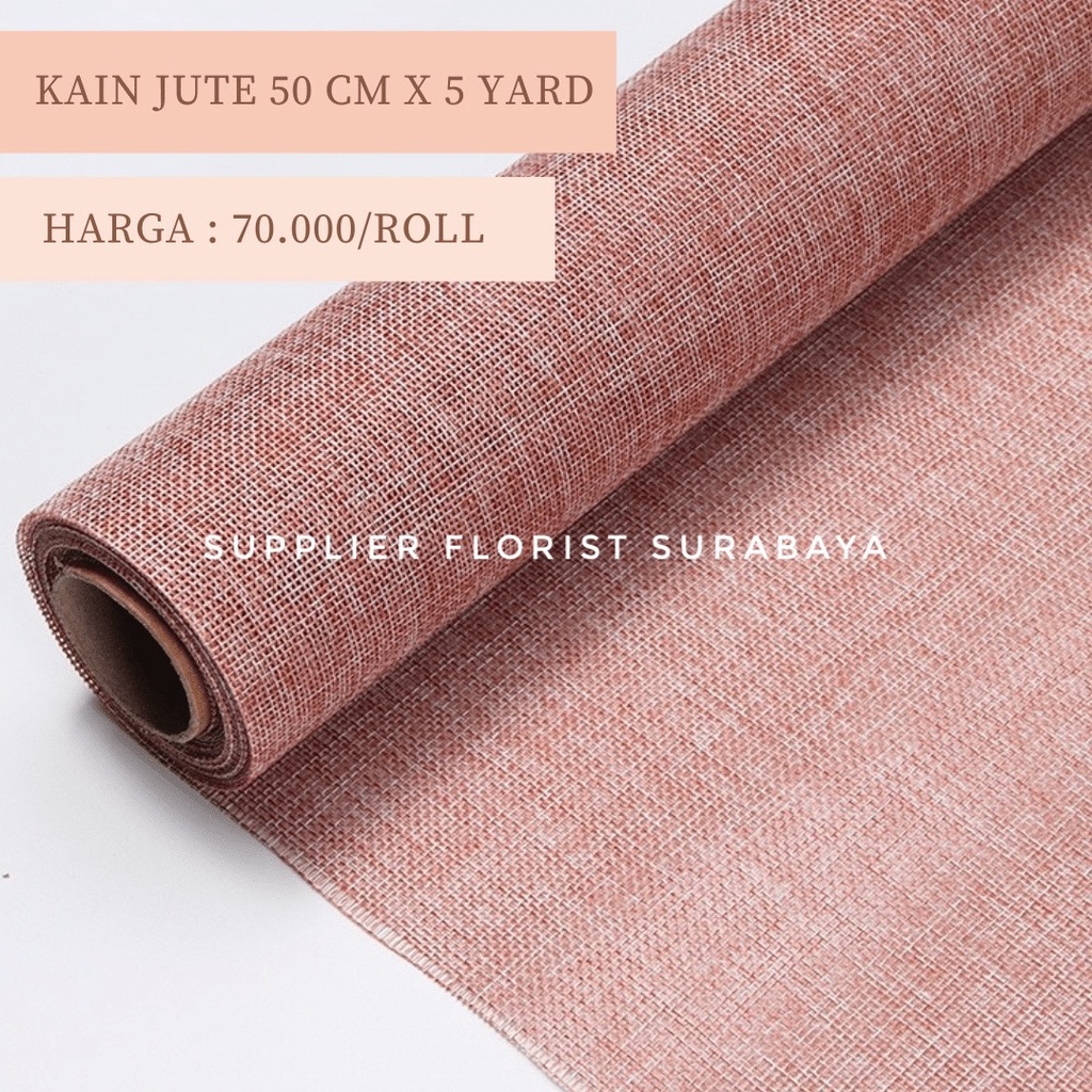 Flower Wrap Bunga Paper Jute Korea / Karung Goni / Mesh Roll / DIY Flower/ Kertas Bunga Korea