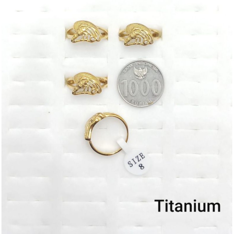 CINCIN TITANIUM MODEL CENDRAWASIH WARNA EMAS