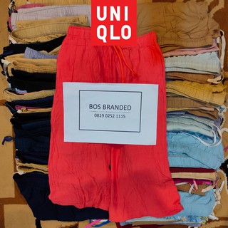 Uniqlo Relaco Original Celana Kulot Pendek Wanita Polos 