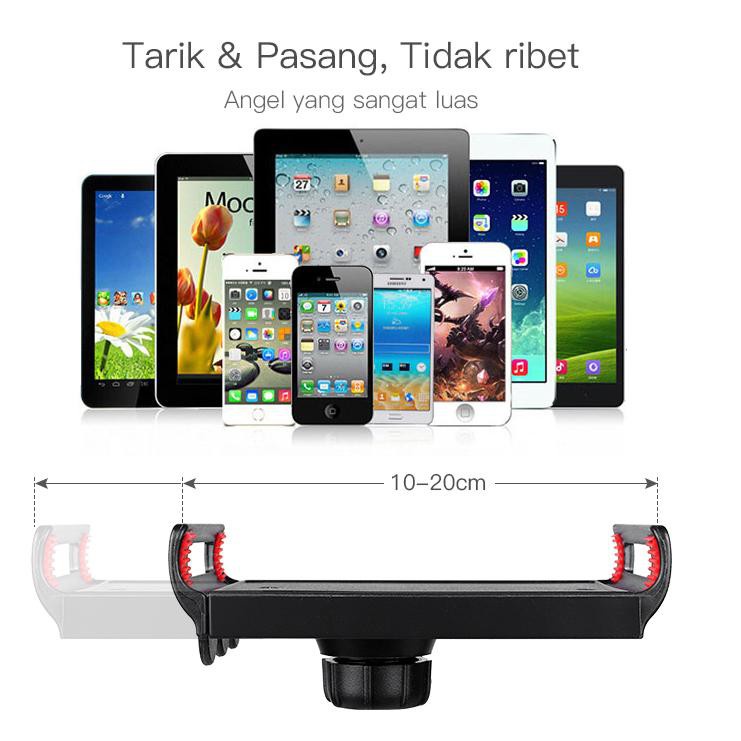 Stand Holder Hp Meja Broadcast Streaming Youtube Tiktok Vlogger Multifungsi Bracket S77 Stand HP Meja Fahrenheit Putar 360 Derajat / Holder Handphone / Dudukan HP / Stand Holding Phone Holder HP Lazypod Tablet Tripot HP-5