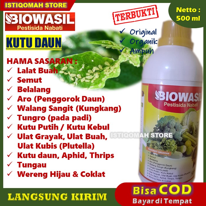 BIOWASIL 500ml Pestisida Nabati Obat Hama Kutu Daun Cabe - Obat Pembasmi Kutu Daun Cabe - Insektisid