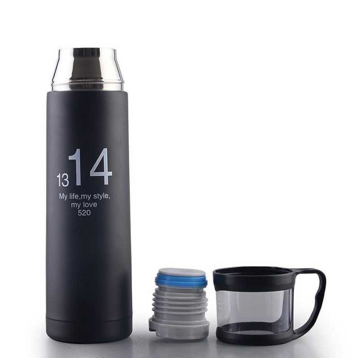 Botol Minum500ml Thermos with Cup Head Termos Air Vacuum Tumbler