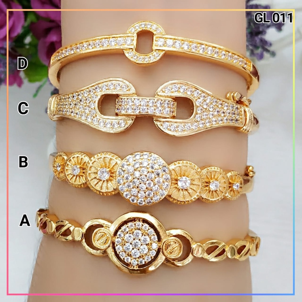 Gelang xuping gelang dewasa bulat mewah lapis emas gold GL 011