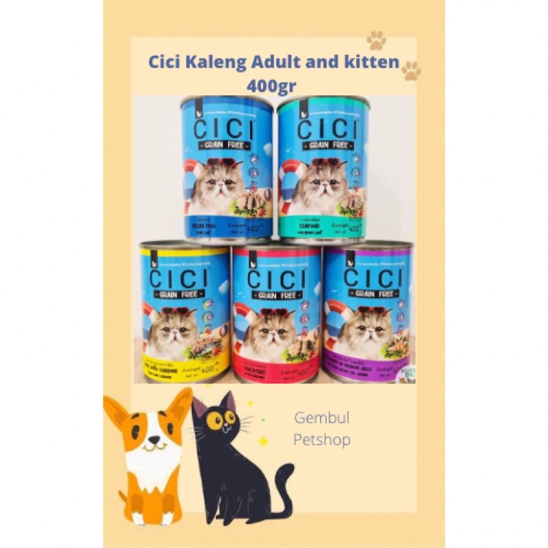 Cici kaleng Kitten and Adult 400gr
