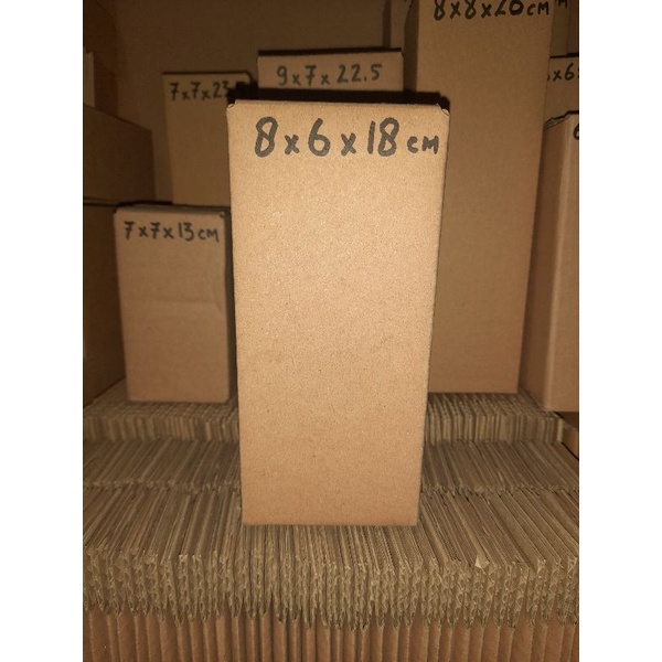 

Kardus 8x6x18 cm baru polos luar dalam