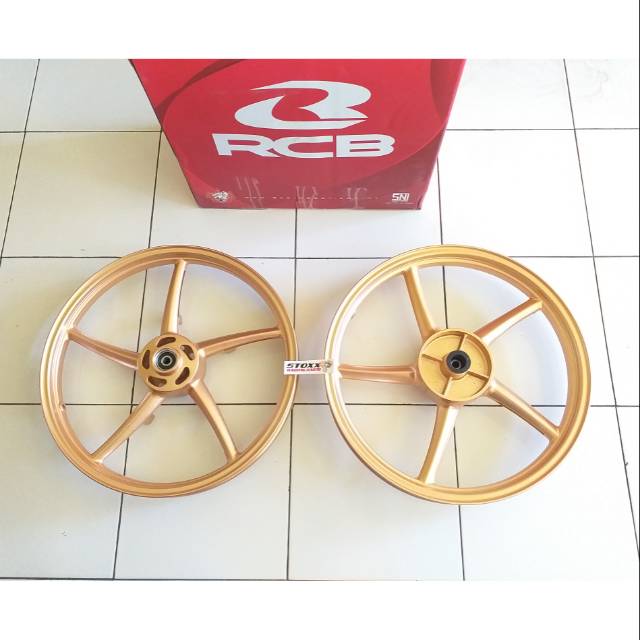 VELG RACINGBOY SATRIA FU 160 - 185 x 17 RCB GOLD ORIGINAL pelek
