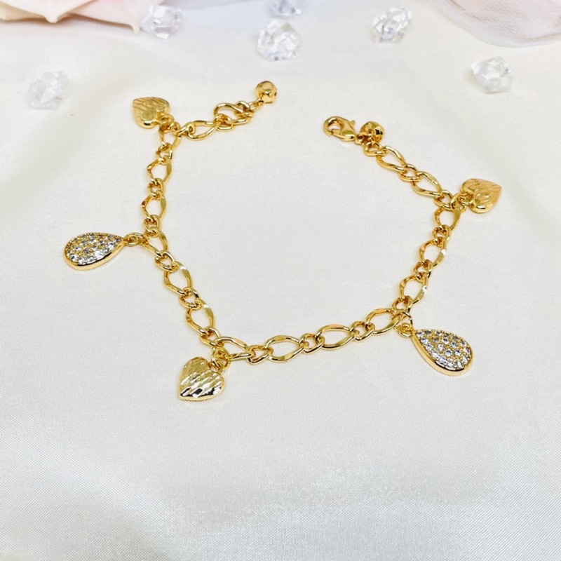 Gelang tangan emas permata motif  Xuping