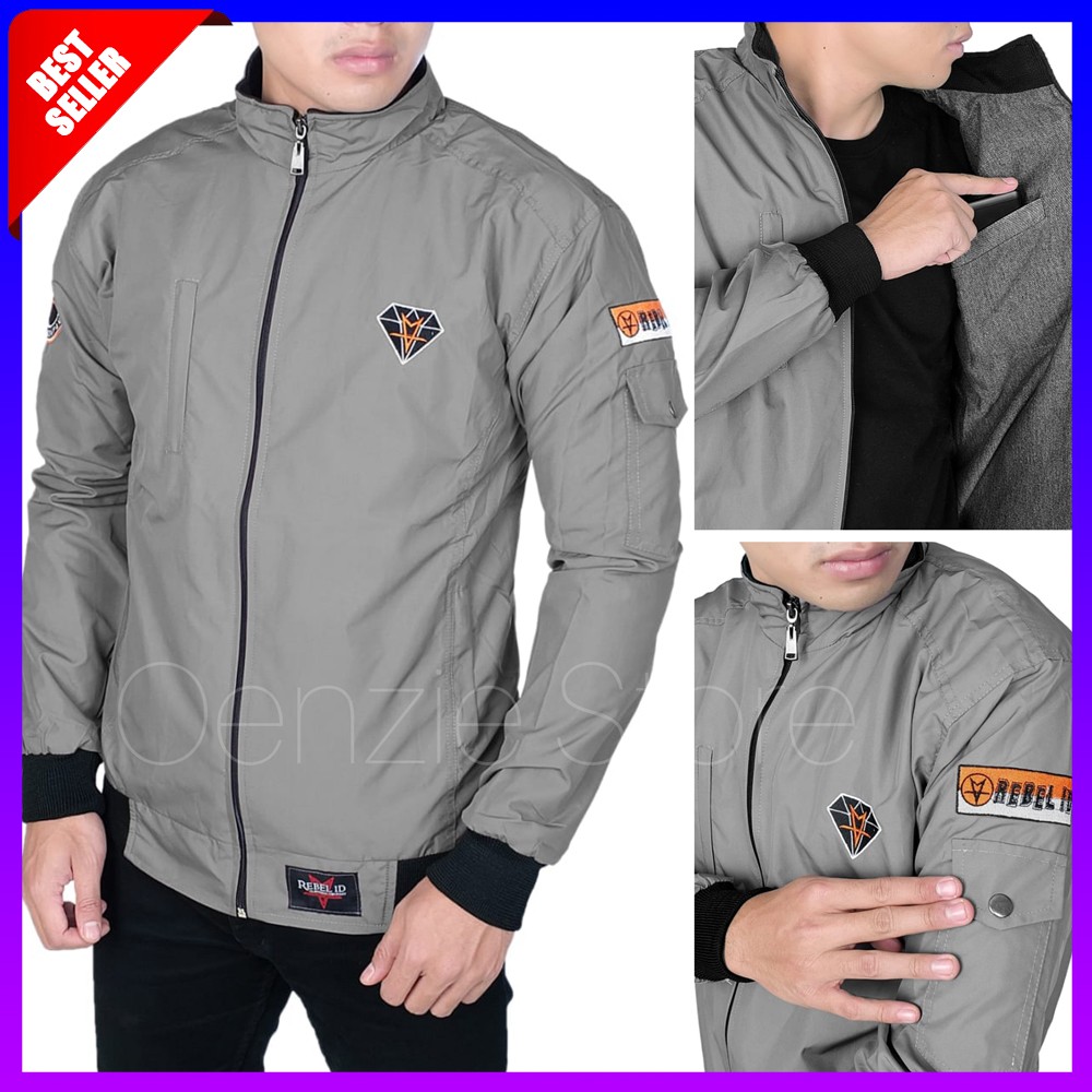 Jaket parasut cowok original taslan waterproof