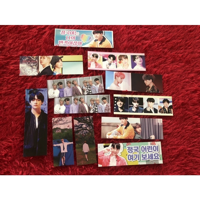 Bookmark Pembatas Buku BTS Jungkook Taehyung Jimin Hoseok Yoongi Jin Namjoon