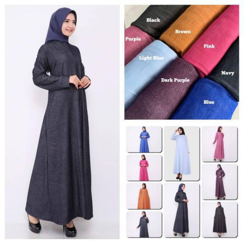 Gamis Wanita Terbaru Calvin Jeans Polos Terbaru